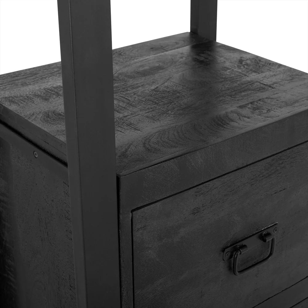 Boekenkast Britt + lades zwart