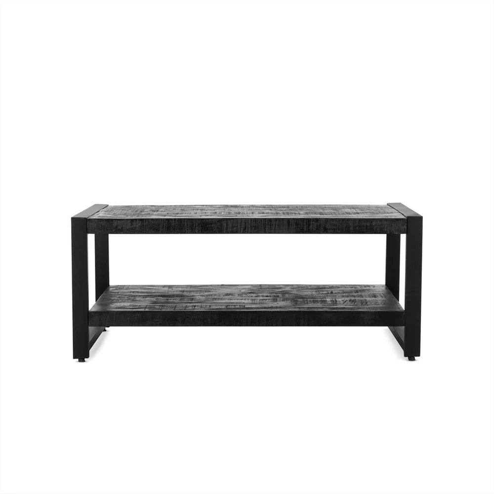 Salontafel Britt zwart met plank