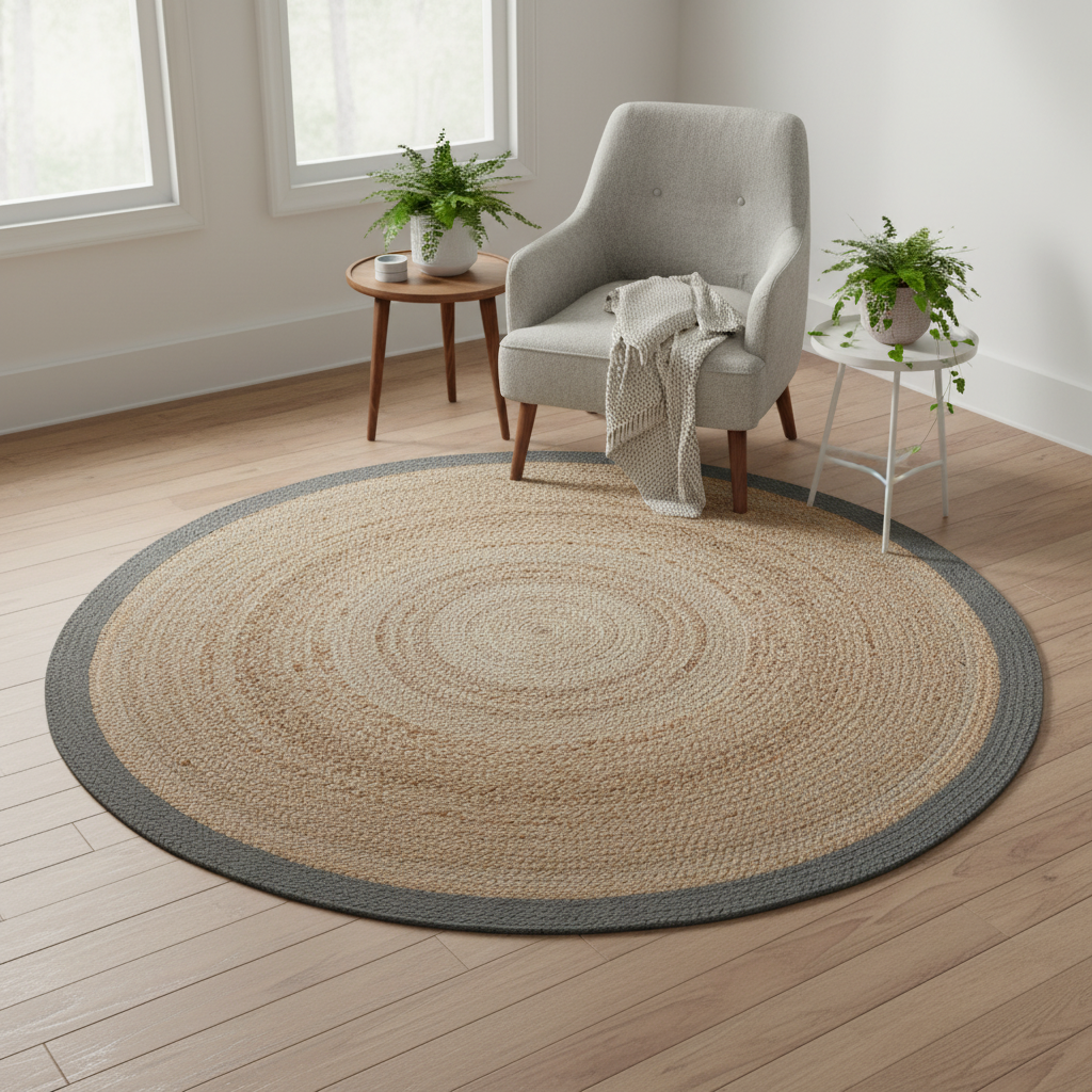 Vloerkleed Jute rond 90 cm