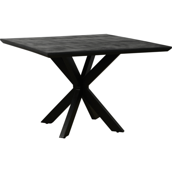 Eettafel vierkant zwart 110x110