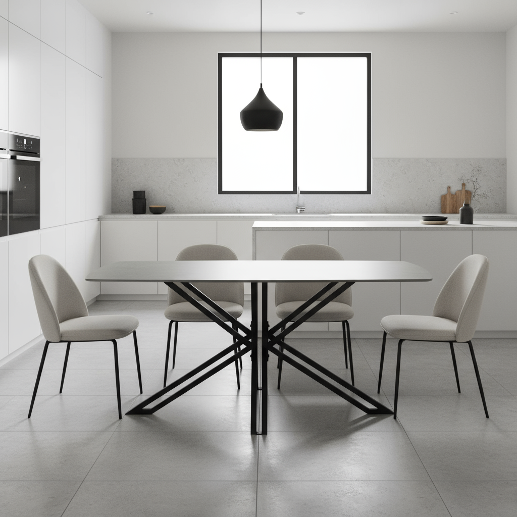 Eettafel Yana recht steen